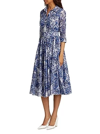 Aster Paisley Cotton Shirtdress