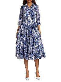 Aster Paisley Cotton Shirtdress