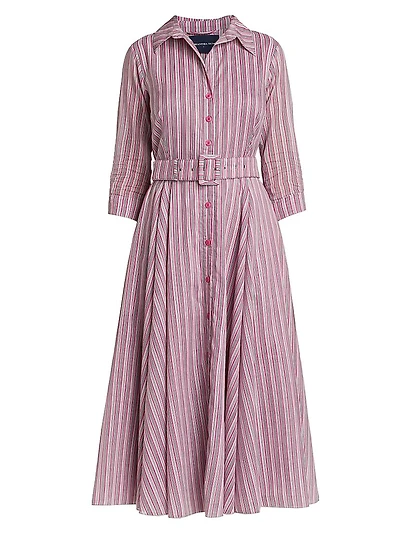 Aster Napoli Stripe Cotton Shirtdress