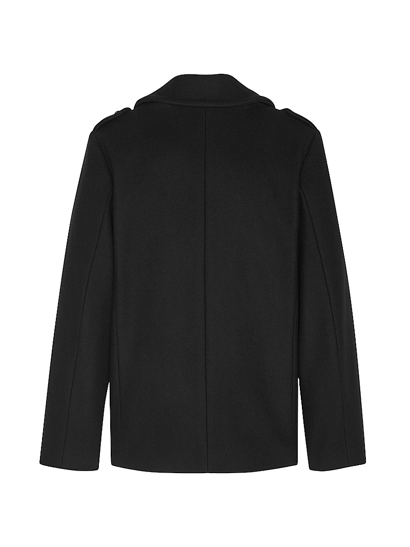 Double-Breasted Peacoat Wool