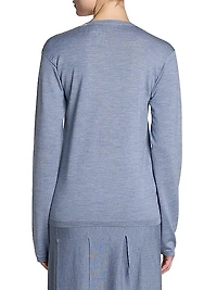Wool-Silk Crewneck Sweater