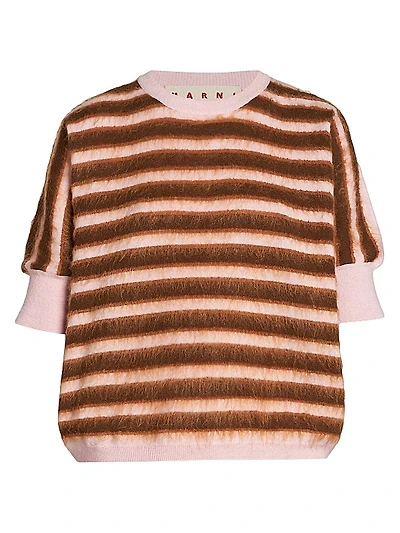 Stripe Textured Wool Sweater