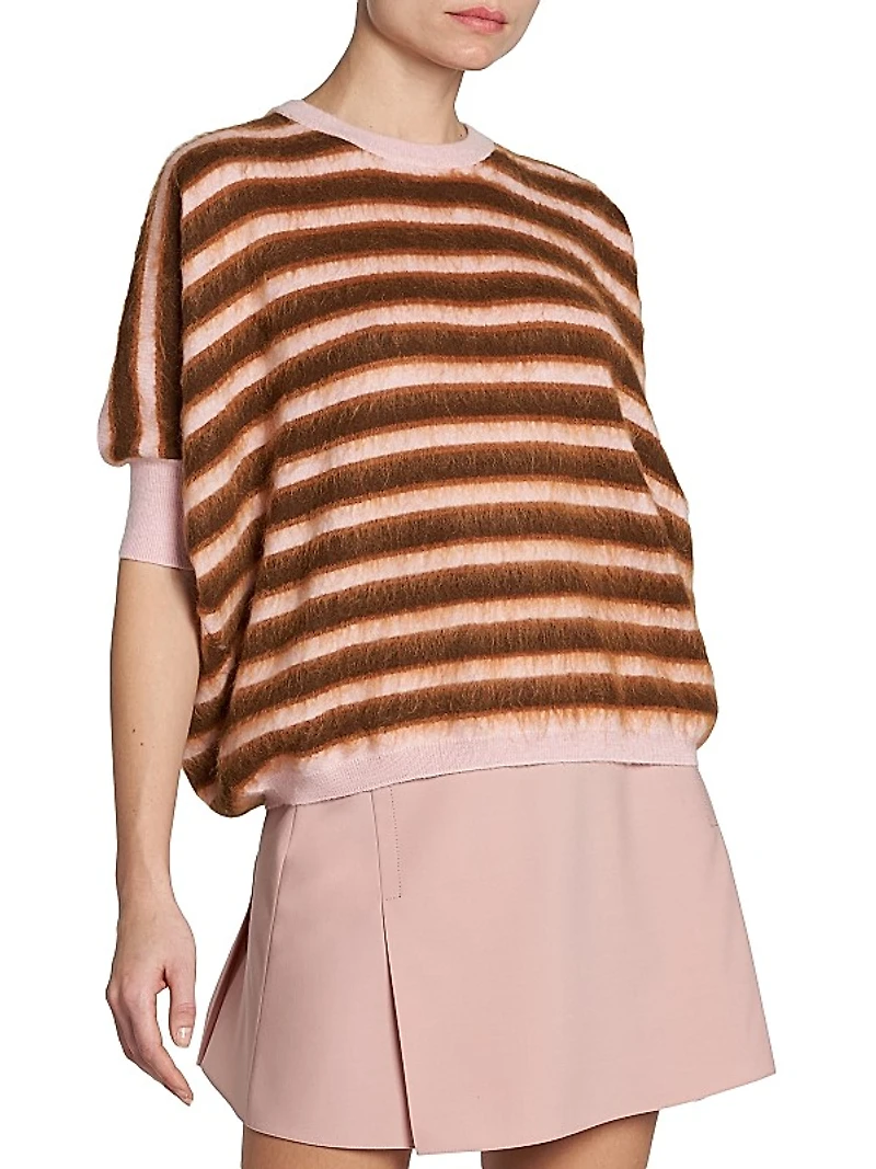 Stripe Textured Wool Sweater