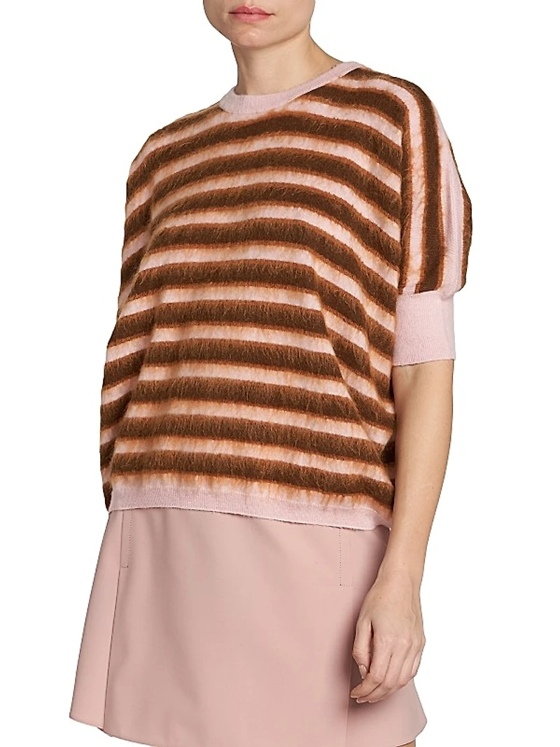Stripe Textured Wool Sweater