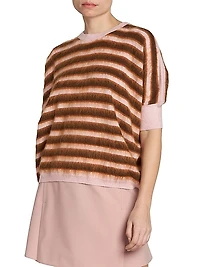 Stripe Textured Wool Sweater