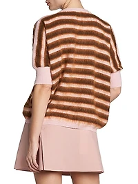 Stripe Textured Wool Sweater