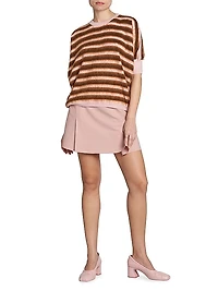 Stripe Textured Wool Sweater