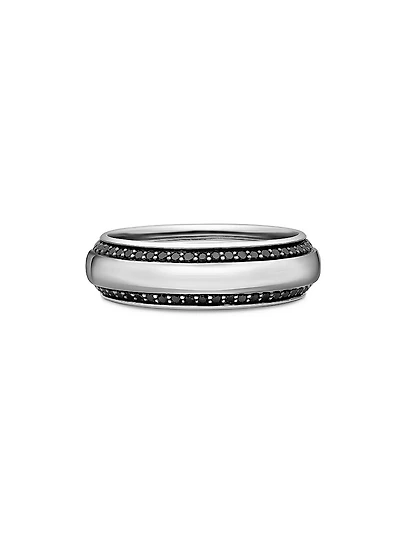 Beveled Band Ring 18K White Gold