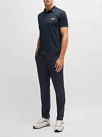Slim-Fit Polo Shirt with Contrast Logos