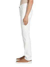 Stretch Linen and Cotton Roccia Jeans
