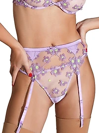 Petal Embroidery Garter