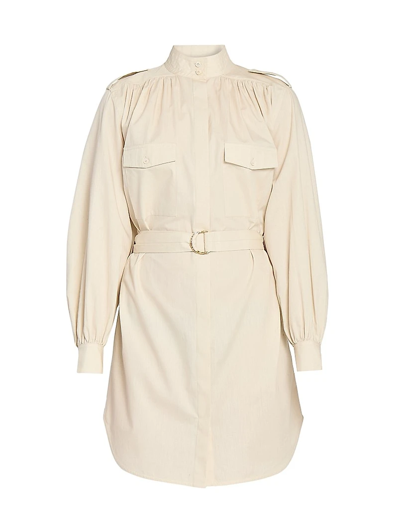 Belted Cotton Minidress