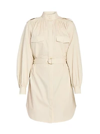 Belted Cotton Minidress