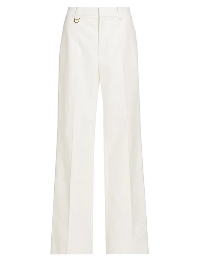 Wide-Leg Cotton Pants