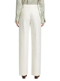 Wide-Leg Cotton Pants