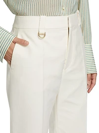 Wide-Leg Cotton Pants