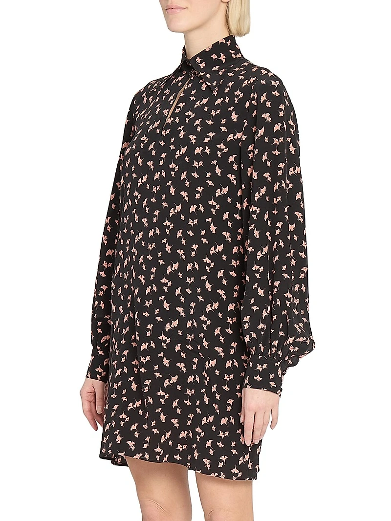 Printed Silk Minidress