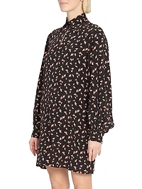 Printed Silk Minidress