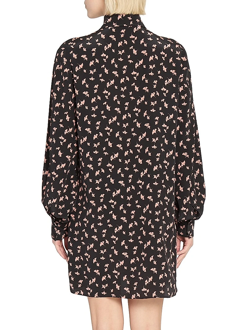 Printed Silk Minidress