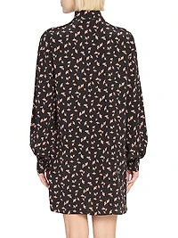 Printed Silk Minidress