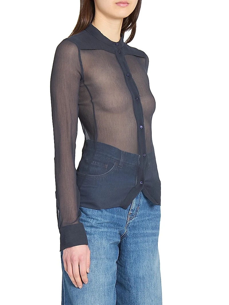 Sheer Silk Blouse
