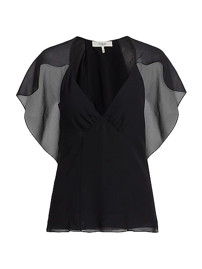 Silk Cape Top