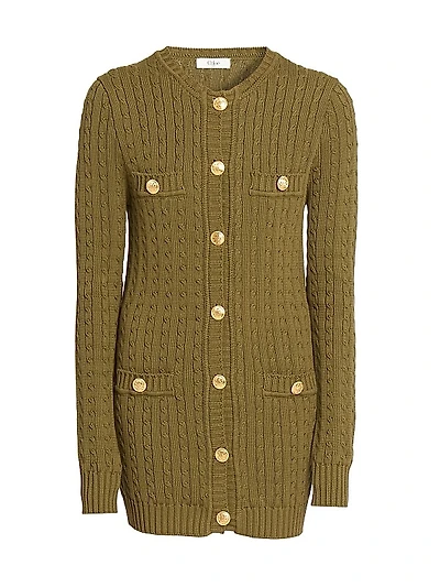 Cotton Cable-Knit Minidress
