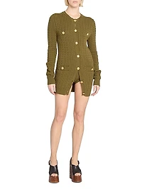 Cotton Cable-Knit Minidress