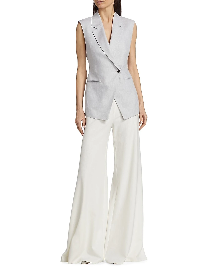 Taylor Linen-Blend Vest Top