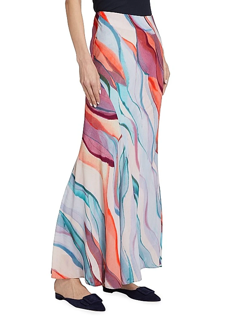 Paulette Watercolor Maxi Skirt