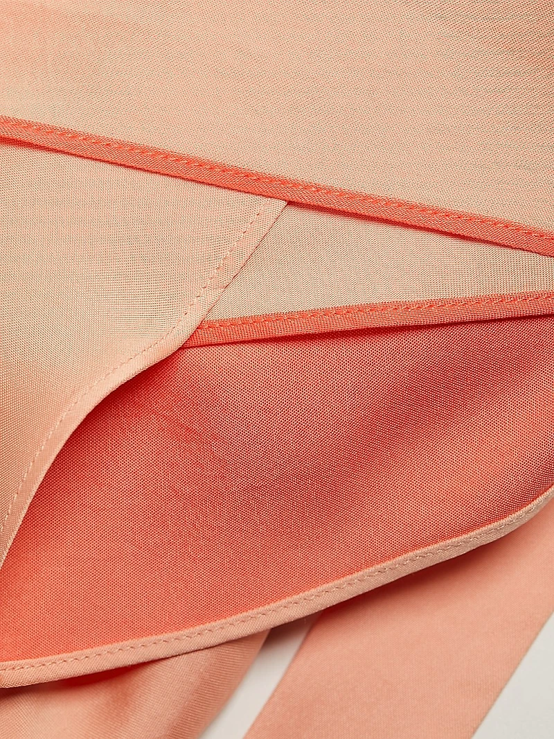 Kathleen Satin Sleeveless Wrap Midi-Dress