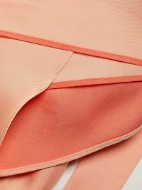 Kathleen Satin Sleeveless Wrap Midi-Dress