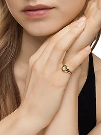 Cable Collectibles Compass Pinky Ring 18K Yellow Gold