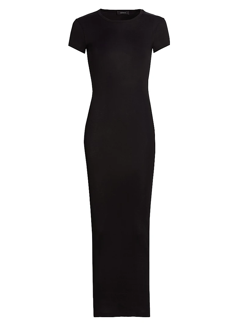 Cap-Sleeve Cotton Body-Con Dress