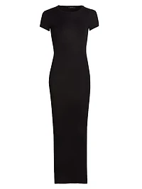 Cap-Sleeve Cotton Body-Con Dress
