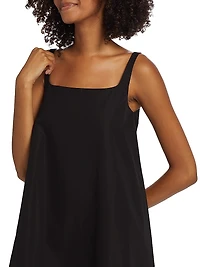 Backless Cotton Shift Minidress