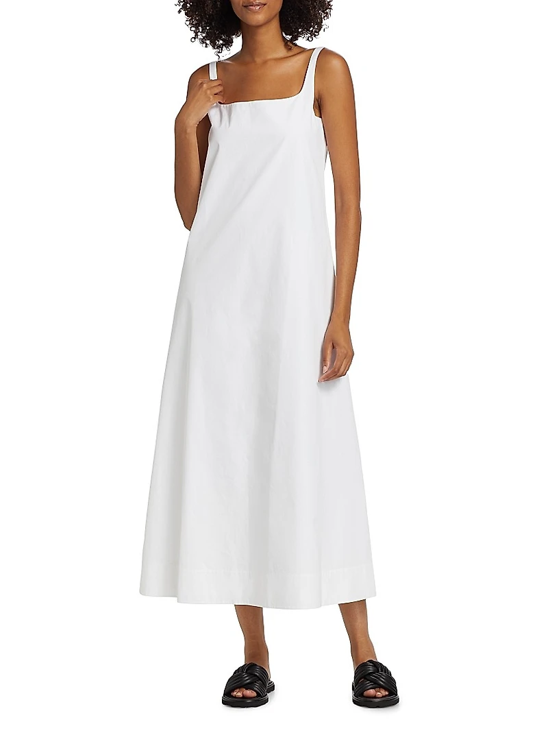 Backless Cotton Midi-Dress