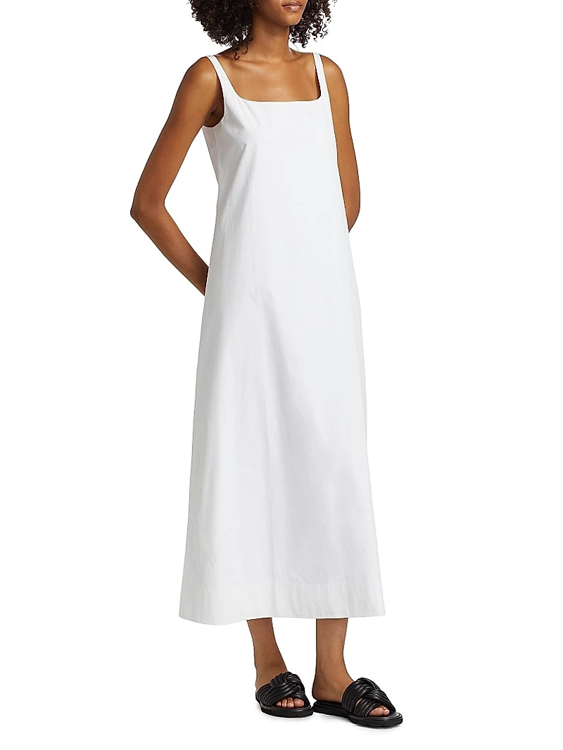 Backless Cotton Midi-Dress