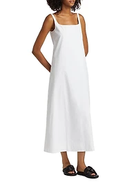 Backless Cotton Midi-Dress
