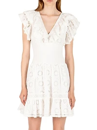 Provence Tanya Broderie Anglaise Cotton Eyelet Minidress