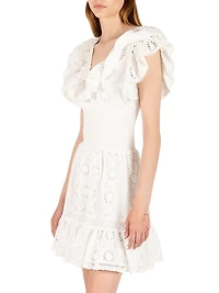 Provence Tanya Broderie Anglaise Cotton Eyelet Minidress
