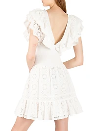 Provence Tanya Broderie Anglaise Cotton Eyelet Minidress