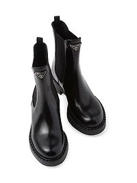 Brushed Leather Booties