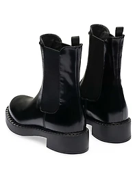 Brushed Leather Booties