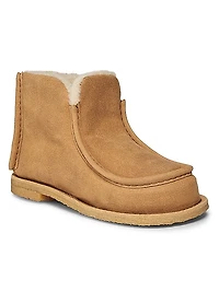 Padded Suede Ankle Boots