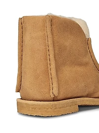 Padded Suede Ankle Boots