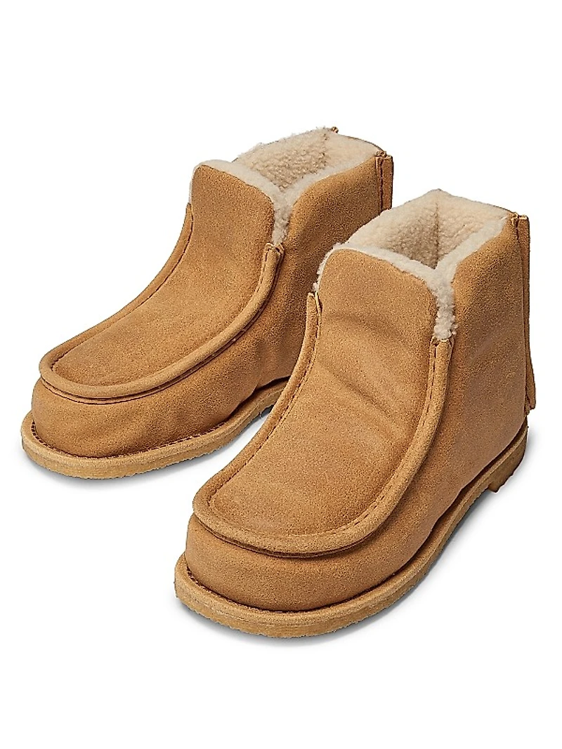 Padded Suede Ankle Boots