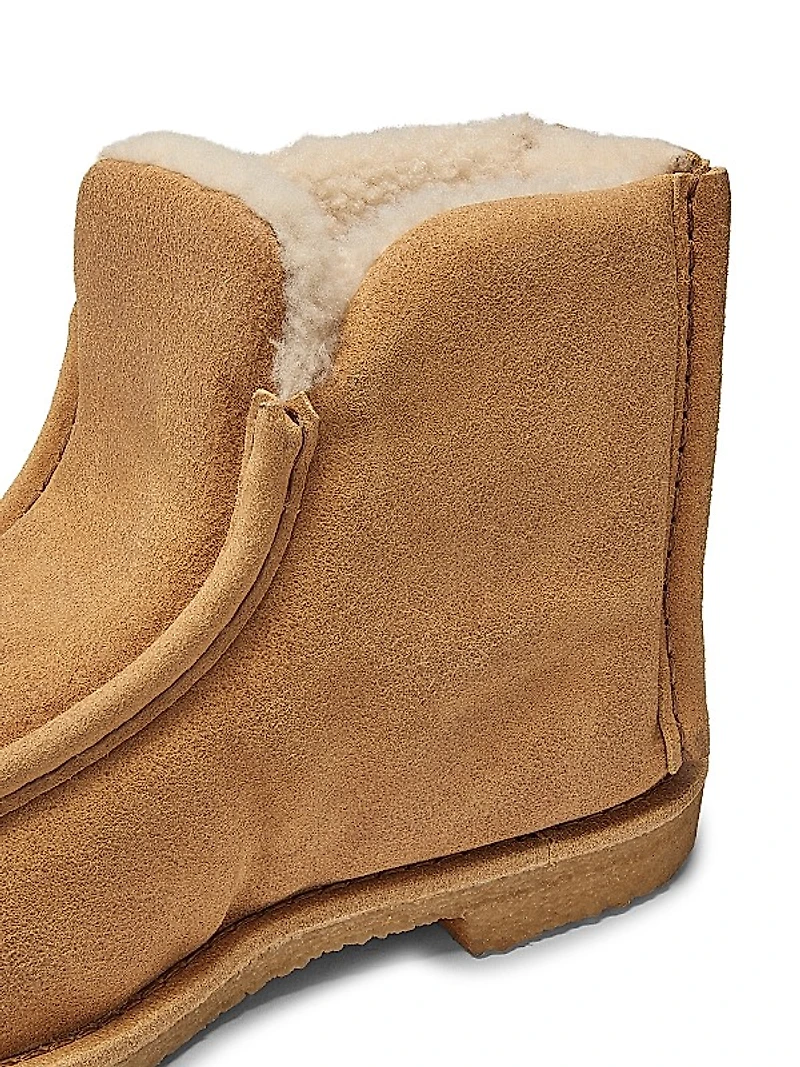 Padded Suede Ankle Boots