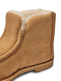 Padded Suede Ankle Boots