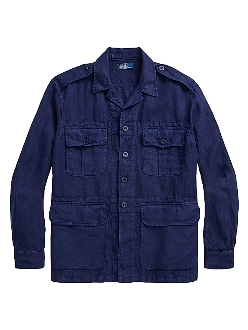 Long-Sleeve Linen Sport Shirt